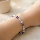 Amethyst, Rose Quartz and Clear Quartz Bracelet (Love and Calm)