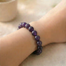 Amethyst Crystal Bracelet — For Calm Mind, Deep Meditation & Intuition