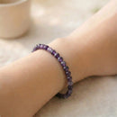 Amethyst Crystal Bracelet — For Calm Mind, Deep Meditation & Intuition