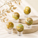 Andean Blue Opal sphere by Talk to Crystals, featuring a unique natural healing crystal for peace, emotional healing, communication, stress relief, and Throat Chakra healing in India.
