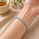Angelite Round Bead Bracelet (Angel Connection and Peace)