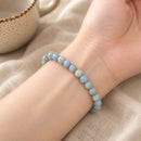 Angelite Round Bead Bracelet (Angel Connection and Peace)