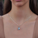 Aquamarine Small Pendant in Silver