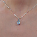 Aquamarine Small Pendant in Silver