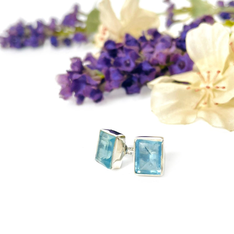 Aquamarine Earrings in Silver