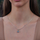 Aquamarine Small Pendant in Silver
