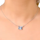 Aquamarine Necklace in Silver