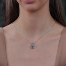 Aquamarine Small Pendant in Silver