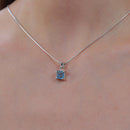 Aquamarine Small Pendant in Silver