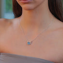 Aquamarine Necklace in Silver