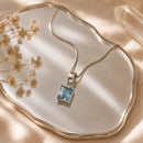Aquamarine Small Pendant in Silver