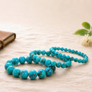 Arizona Turquoise gemstone bracelet by Talk to Crystals, featuring natural firoza gemstone beads for protection, communication, emotional balance, good fortune, and Throat Chakra healing in India