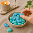 Arizona Turquoise tumble stones by Talk to Crystals featuring vibrant blue healing crystals for protection, confidence, communication, throat chakra healing, meditation, gifting, and spiritual practices in India