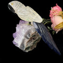 Medium Sized Crystal Parrots on Amethyst Clusters from Brazil