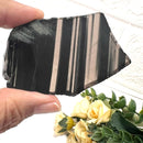 Midnight Lace Obsidian Slice (Protection & Hope)