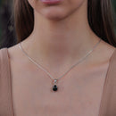 Black Tourmaline Small Pendants in Silver