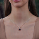 Black Tourmaline Small Pendants in Silver