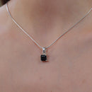 Black Tourmaline Small Pendants in Silver