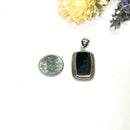 Black Tourmaline Rough Premium Pendants in Silver (Protection from Negative Energy)