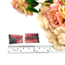 Bi-Colour Pink-Black Tourmaline Polished Slice Pair (Relationship Healing)