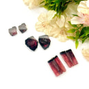 Bi-Colour Pink-Black Tourmaline Polished Slice Pair (Relationship Healing)