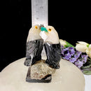 Small Crystal Birds on Pyrite Cluster (Eagles, Penguins)