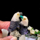 Small Crystal Birds on Pyrite Cluster (Eagles, Penguins)