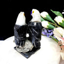 Small Crystal Birds on Pyrite Cluster (Eagles, Penguins)