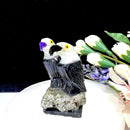 Small Crystal Birds on Pyrite Cluster (Eagles, Penguins)