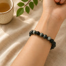 Black Cats Eye Round Bead Bracelet (Protection from Psychic Attacks)