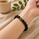 Black Onyx Round Bead Bracelet (Inner Strength)