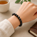 Black Onyx Round Bead Bracelet (Inner Strength)