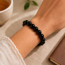 Black Onyx Round Bead Bracelet (Inner Strength)