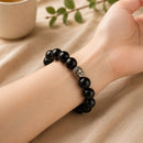 Black Onyx Round Bead Bracelet (Inner Strength)
