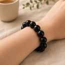 Black Onyx Round Bead Bracelet (Inner Strength)
