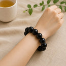 Black Onyx Round Bead Bracelet (Inner Strength)