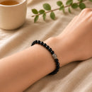 Black Onyx Round Bead Bracelet (Inner Strength)