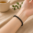Black Onyx Round Bead Bracelet (Inner Strength)