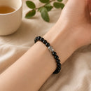 Black Onyx Round Bead Bracelet (Inner Strength)