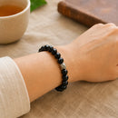 Black Onyx Round Bead Bracelet (Inner Strength)