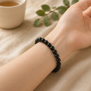 Black Onyx Round Bead Bracelet (Inner Strength)