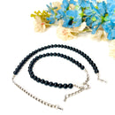 Black Tourmaline Round Bead Anklet