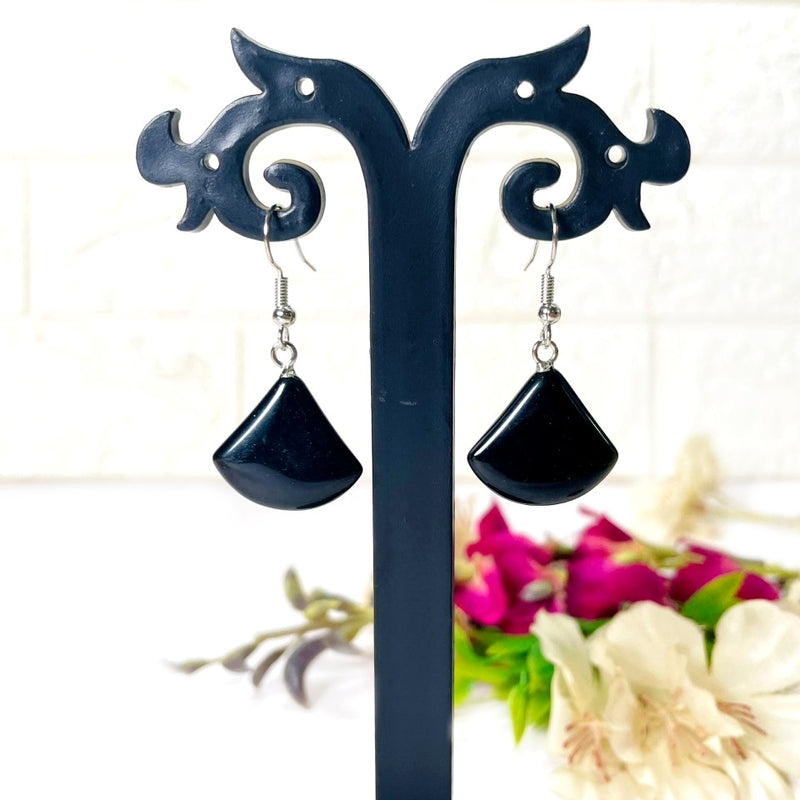 Black Tourmaline Earrings (Protection & Grounding)