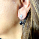 Black Tourmaline Earrings in Silver