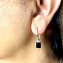 Black Tourmaline Earrings in Silver