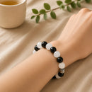 Black Tourmaline & Selenite Combo Bracelet (Meditation & Balance)