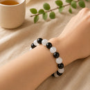 Black Tourmaline & Selenite Combo Bracelet (Meditation & Balance)