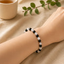 Black Tourmaline & Selenite Combo Bracelet (Meditation & Balance)