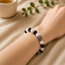 Black Tourmaline & Selenite Combo Bracelet (Meditation & Balance)