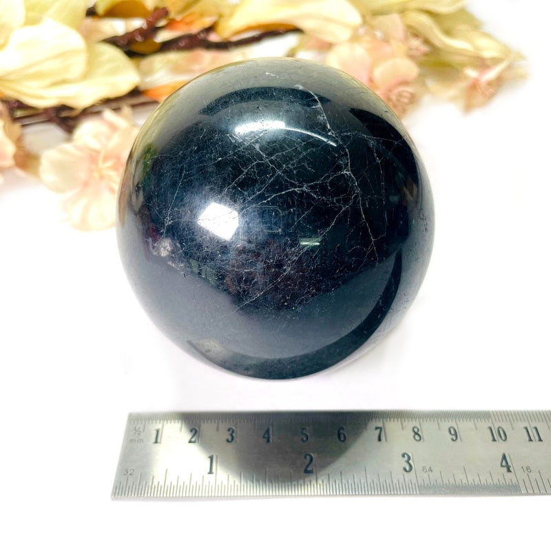 Black Tourmaline Sphere (Protection & Grounding)